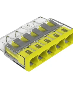 Wago 2773-405 5 Way 4mm² Compact Pushwire Connector Yellow (60 Full Box)