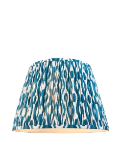 Alternative view of Endon 113093 Ikat 40cm Tapered Shade Marlin blue fabric 10W LED E27 or B22 (Required)