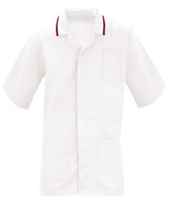 Orbit International Men'S Healthcare Tunic - White / Burgundy