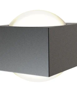 Ansell AMISASQ/GR/WW Misano Square IP65 Bi-Directional Wall Light 3000K Graphite
