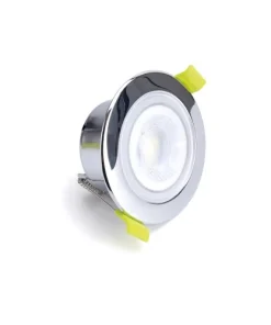 Integral ILDLFR65M013 EcoGuard Fire Rated Downlight 65mm Cutout IP65 600lm 5W 3000K/4000K/5000K 38 Beam Dimmable Polished Chrome