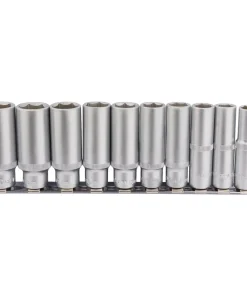 Alternative view of Draper 3/8" Square Drive Deep Socket Set on Metal Rail (10 Piece)