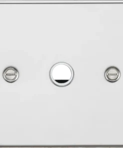 Knightsbridge FP8342PC Flat Plate 20A Flex Outlet Plate - Polished Chrome