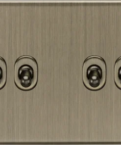 Knightsbridge SF4TOGAB Screwless 10AX 4G 2-Way Toggle Switch - Antique Brass