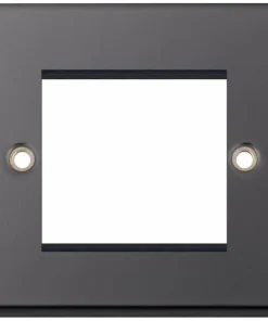 Alternative view of Selectric 7M-6 7M-PRO 2 Aperture Euro Media / Data Plate - Black Nickel