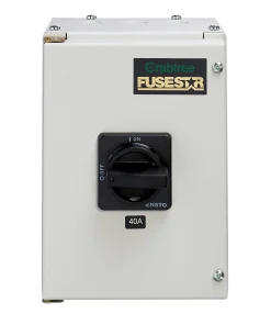 Alternative view of Crabtree 190404SW1 Fusestar 40A 4P Enclosed Switch Disconnector - Size 1