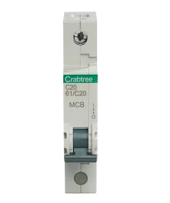 Crabtree 61/C20 Starbreaker 16A Single Pole C Curve 6kA MCB