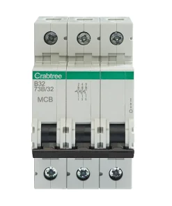 Crabtree 73B/32 Polestar Compact 32A B Curve 16kA TP MCB