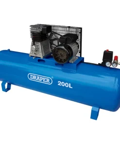 Draper 200L Stationary Belt-Driven Air Compressor (2.2kW)