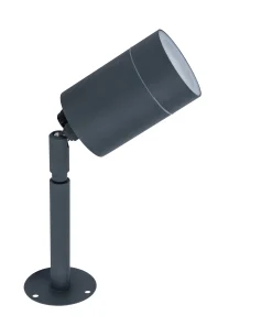Lutec 6611107424 RADO IP44 GU10 Outdoor Ground Spike Light - Graphite (Lamp Not Included)