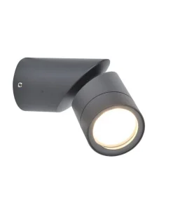 Alternative view of Lutec 5198501118 TUBON IP54 GU10 Outdoor Tilt & Swivel Wall Light - Anthracite Grey (Lamp Not Included)