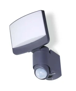 Lutec 7625601345 SUNSHINE 15.4W IP54 LED Floodlight with PIR 5000K - Dark Grey
