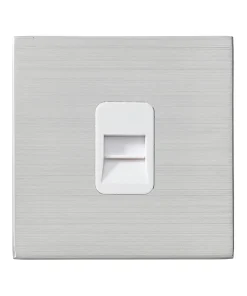 Alternative view of Hamilton 7G24TCMW Hartland G2 Screwless 1G Master Telephone Socket Outlet - Satin Stainless, White Insert