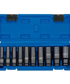 Draper 1/2" Sq. Dr. Metric Deep Impact Socket Set (10 Piece)