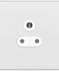 Alternative view of Selectric 5MPLUS-926 5M-PLUS Screwless 1 Gang 5A Unswitched Round Pin Socket Outlet with Shutters - Matt White, White Insert
