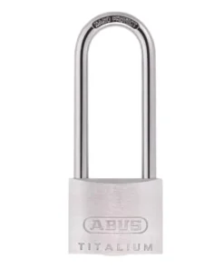 ABUS Mechanical 64TI/50mm TITALIUM Padlock 80mm Long Shackle Keyed Alike KA6512