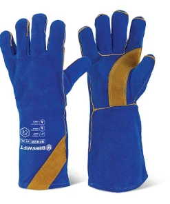 Alternative view of Beeswift Cat2 Blue Gold HQ 16" Welders Gauntlet Blue