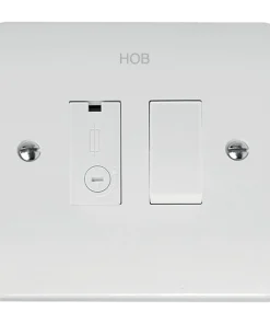Alternative view of Click Mode CMA2651-HB White Moulded 13A DP Switched Lockable Fused Connection Unit - Hob Etching