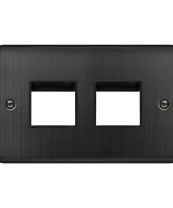 Alternative view of Click Deco Plus DPBZ404BK 4G MiniGrid Unfurnished Front Plate - Matt Bronze (Black)