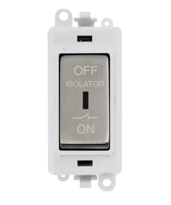 Alternative view of Click GridPro GM1030PWSS 10A 3 Pole Fan Isolation Key Switch - Stainless Steel (Polar White)