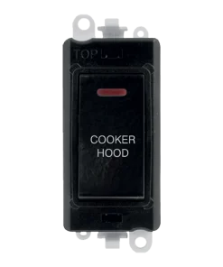 Alternative view of Click GridPro GM2218BK-CH 20AX Double Pole Switch with LED Module printed "Cooker Hood" - Black