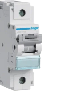 Alternative view of Hager HMC190T 100A Single Pole 1.5 Module C Curve 15kA MCB