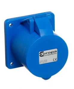 Europa IPS163P IP44 Socket Panel Mount 230V 2P+E 16A 6H