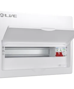 LIVE Electrical LSMC16S-SP 16 Module Metal Clad Consumer Unit c/w 100A Main Switch +20/40kA SPD (13 Usable Way)