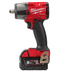 Milwaukee M18FMTIW2F12-502X 18V FUEL Brushless 1/2" Mid-Torque Impact Wrench with Friction Ring, 2x 5.0Ah Batteries, Charger & Case