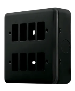 Alternative view of Click MCP20508BK Metal Clad Pro 8 Gang Gridpro Front Plate - Black