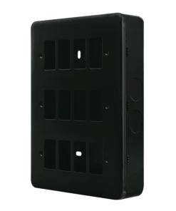 Alternative view of Click MCP20512BK Metal Clad Pro 12 Gang Gridpro Front Plate - Black