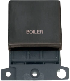 Alternative view of Click MiniGrid MD022BZ-BL 20A DP Ingot Switch Module "Boiler" - Matt Bronze