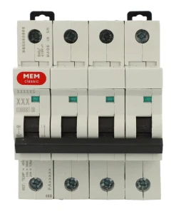 Alternative view of MEM Eaton MBH401 Memshield 2 1A 10kA Type B 4P MCB