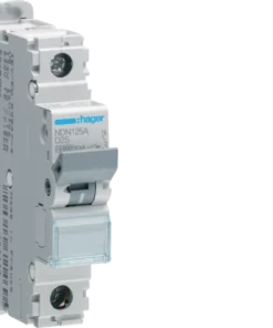 Hager NDN125A 25A Single Pole 1 Module D Curve 10kA/15kA MCB