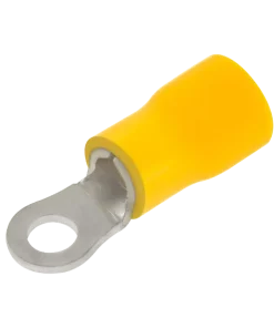 Unicrimp QYR5 Yellow Ring Terminal - 5mm Hole (100 Pack)