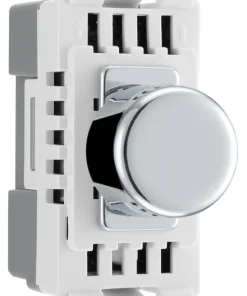 Alternative view of BG RPCDLT Nexus Grid 2-Way Intelligent Dual Mode Dimmer Module - Polished Chrome