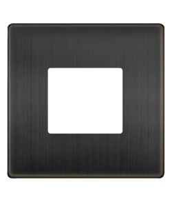 Alternative view of Click Definity SCP402BZ 1G Twin Aperture MiniGrid Unfurnished Front Plate - Matt Bronze
