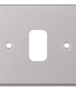 Alternative view of Selectric SGRID360-181 GRID360 7M-PRO 1 Aperture Modular Front Plate - Satin Chrome