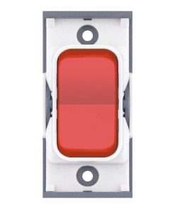 Alternative view of Selectric SGRID360-538 GRID360 20A SP 2 Way Centre Off Retractive Switch Module - Red Plastic, White Insert
