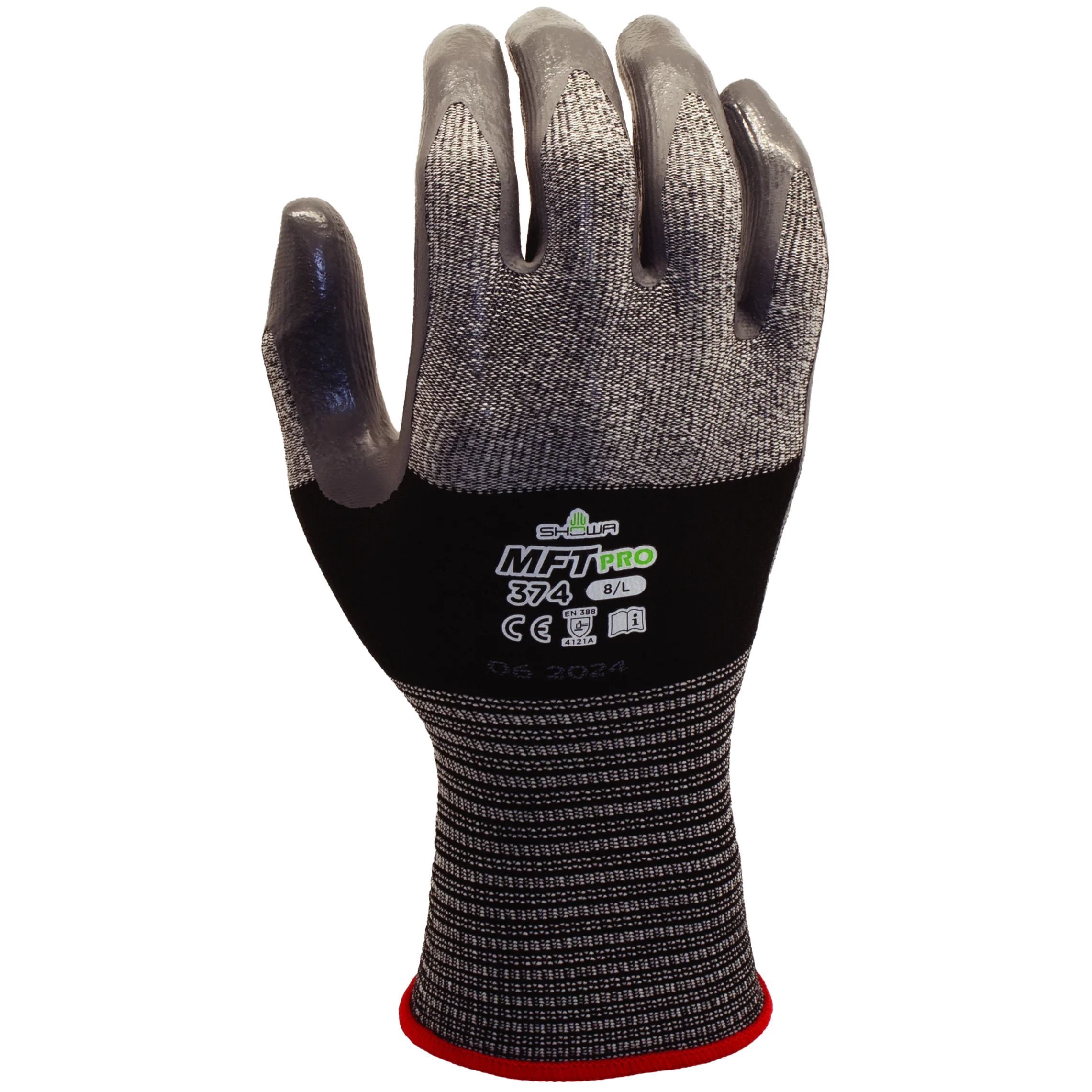 Showa MFT PRO 374 Nitrile Gloves – Waterproof Grip Work Gloves (Size XL) - Image 3