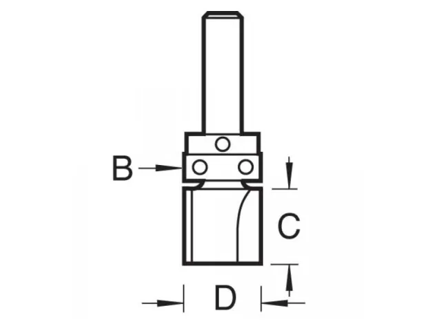 Trend 46/91 x 1/4 TCT 90° Shank Mounted Template Profiler 12.7 x 9.5mm - Image 4