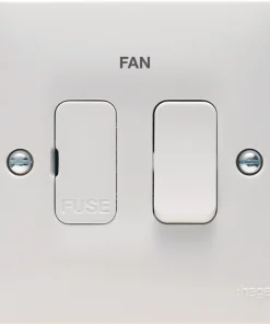 Alternative view of Hager WMSSU83/FAN Sollysta White Moulded 13A Fused Connection Unit Switched Marked Fan
