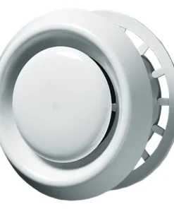 Alternative view of Blauberg VPR-200 Plastic Circular White Ceiling Air Valve Vent Diffuser MVHR MEV Ventilation System with Flange - 8" 200mm