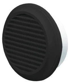 Alternative view of Blauberg DECOR 150-MB BLACK Round Plastic Vented Fixed Blade Air Ventilation Louvred Wall Soffit Cover Grille 6" 150mm