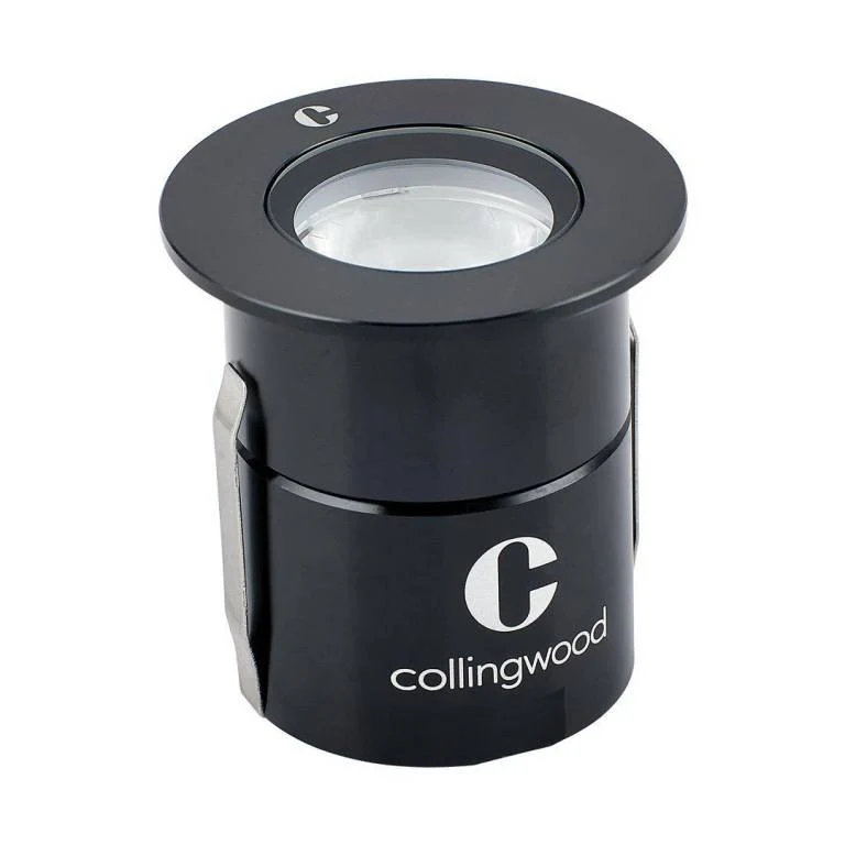 Collingwood GL019RBK30F GL019 0.4W-2.2W IP68 Low Voltage Groundlight, Black, 38 Degree Beam Angle, 3000K
