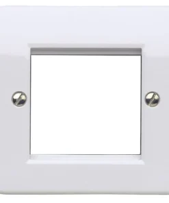 Alternative view of MK Logic Plus K182WHI White Moulded 2G Euro Modular Front Plate