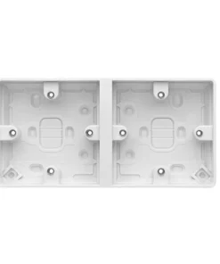 Alternative view of MK Logic Plus K2025WHI White Moulded 2 Gang 38mm Dual Surface Pattress Box