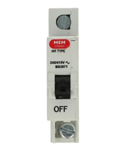 Alternative view of MEM Eaton 61MB Memshield 1 6A 9kA Type B SP MCB