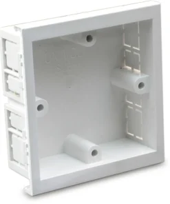 Alternative view of Univolt SLB-1 Starline 1 Gang Mounting Box 28mm Deep White for SLC/SLQN Dado Trunking