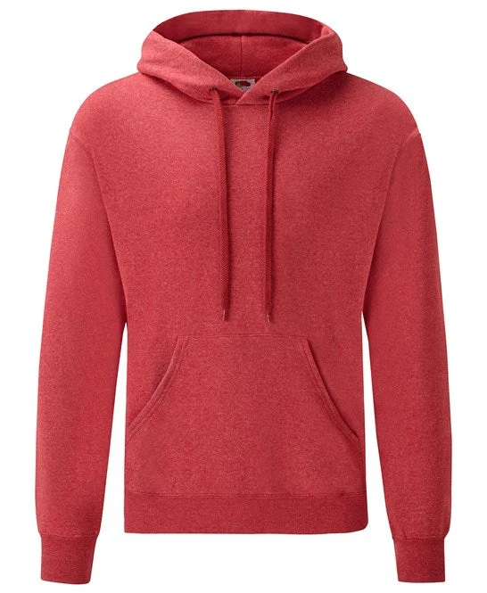 Fruit Of The Loom Classic 80/20 Hooded Sweatshirt - Heather Red